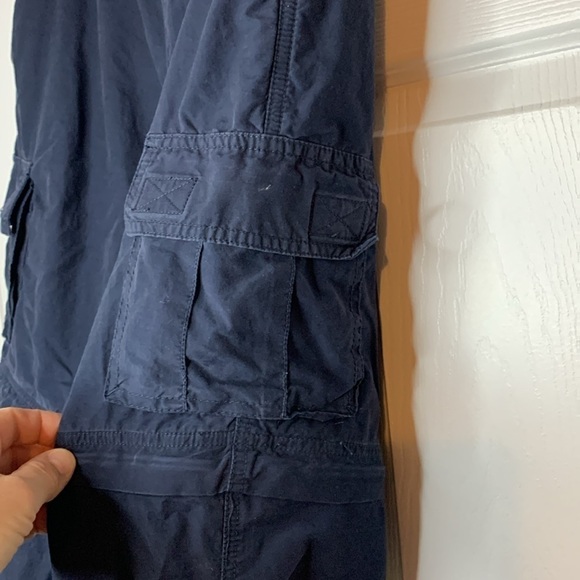 WINDRIVER Zip Off Pants Men’s Small x 32 Navy Lightweight Drawstrings 3 lengths - Picture 3 of 14